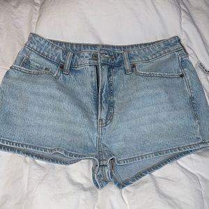 High Rise Denim Shorts